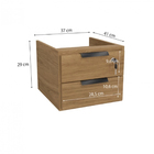 Gaveteiro Suspenso Versátil 2 Gv Marrom