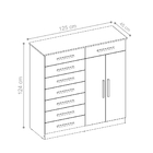 Gaveteiro Tallin Branco 2 Portas