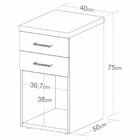 Gaveteiro Toq 2 Gavetas Olmo/branco - Artany