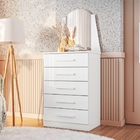 Gaveteiro Viktor Branco 5 Gavetas