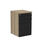 Gaveteiro Volante 04 Gavetas Corporativa Para 2 Pessoas Noce