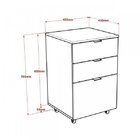 Gaveteiro Volante 2 Gavetas E 1 Gaveta Para Pastas Kugv43 Kua