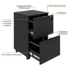 Gaveteiro Volante 2 Gavetas Para Pastas Kugv42 Kuadra Espress