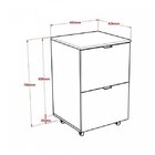 Gaveteiro Volante 2 Gavetas Para Pastas Kugv42 Kuadra Yescasa