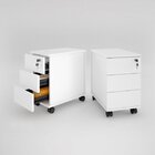 Gaveteiro Volante 3 Gavetas Com Chave  Branco