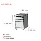 Gaveteiro Volante 3 Gavetas Com Chave Pe50