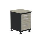 Gaveteiro Volante 3 Gavetas Gvps03p25tub Com Chave E Rodizio