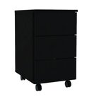 Gaveteiro Volante 3 Gavetas Home Office Preto