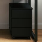 Gaveteiro Volante 3 Gavetas Home Office Preto