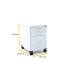 Gaveteiro Volante 3 Gavetas Pandin P25 - Branco