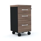 Gaveteiro Volante 3 Gavetas Pandin Pe40 - Walnut