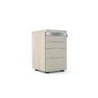 Gaveteiro Volante 4 Gavetas Com Chaves Pe50 Em Mdp Cor Noguei