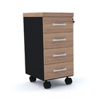 Gaveteiro Volante 4 Gavetas Pandin Pe40 - Naturalle