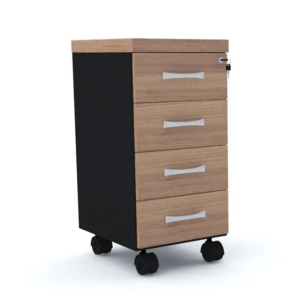 Gaveteiro Volante 4 Gavetas Pandin Pe40 - Naturalle