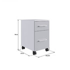 Gaveteiro Volante Branco/cinza M.com