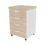 Gaveteiro Volante Com 4 Gavetas Natus 40 Branco/geneve