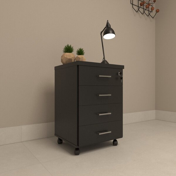 Gaveteiro Volante Com 4 Gavetas Para Escritório Ou Home Offic