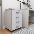 Gaveteiro Volante Com 4 Gavetas Para Escritório Ou Home Offic