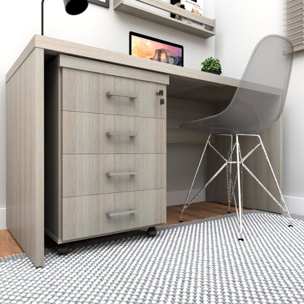 Gaveteiro Volante Com 4 Gavetas Para Escritório Ou Home Offic