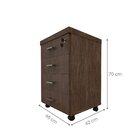 Gaveteiro Volante Com 4 Gavetas Para Escritório Ou Home Offic