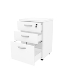 Gaveteiro Volante Para Escritório 2 Gavetas + Gaveta Para Pas