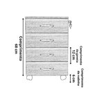 Gaveteiro Volante Para Escritório 4 Gavetas One Cristal