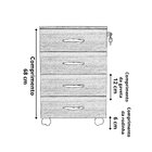 Gaveteiro Volante Para Escritório 4 Gavetas One Preto