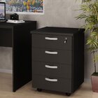 Gaveteiro Volante Para Escritório Com 4 Gavetas