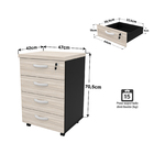 Gaveteiro Volante Para Escritório Com 4 Gavetas Netmobil - Du