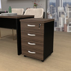 Gaveteiro Volante Para Escritório Com 4 Gavetas Netmobil - No