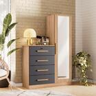 Gaveteiro Wells Nature/titanium