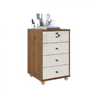 Gaveteiro Zanzini Intelectual Plus Com 4 Gavetas E Rodízios