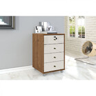 Gaveteiro Zanzini Intelectual Plus Com 4 Gavetas E Rodízios