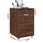 Gaveteiro Zanzini Intelectual Plus Com 4 Gavetas E Rodízios