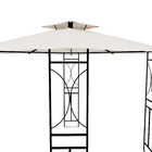 Gazebo Aço e Poliéster Quadrado Decorativo Bege 300x300x300cm