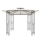 Gazebo Aço e Poliéster Quadrado Decorativo Bege 300x300x300cm