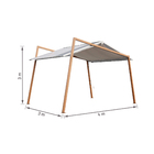 Gazebo Aço e Poliéster com Cortina 3x3x4m Oxia Naterial