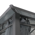 Gazebo Alumínio e Policarbonato Retangular Volta Cinza 270x360x300cm Naterial