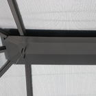 Gazebo Alumínio e Policarbonato Retangular Volta Cinza 270x360x300cm Naterial