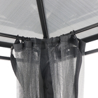 Gazebo Alumínio e Policarbonato Retangular Volta Cinza 270x360x300cm Naterial