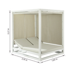 Gazebo Alumínio Poliéster com Cortina 2,27x1,80x2,16m Morfeus Naterial