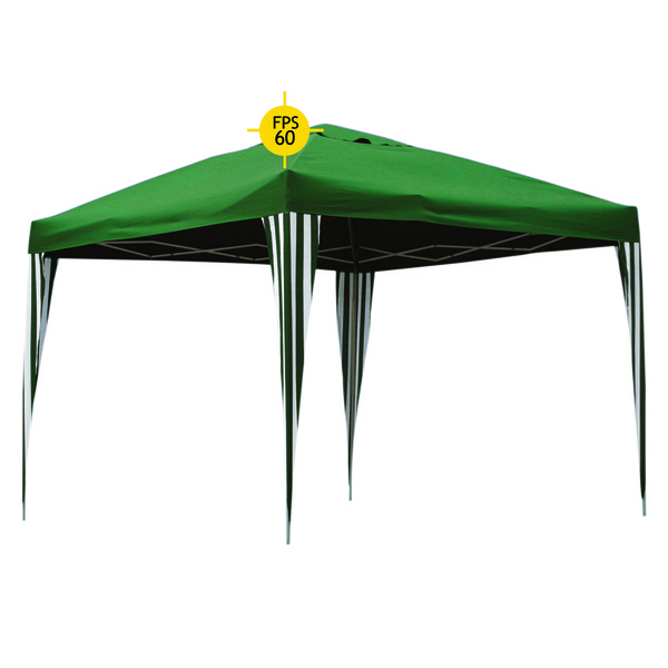 Gazebo Alumínio/Poliéster Quadrado Articulável 3x3m Verde Belfix