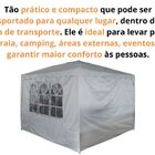 Gazebo Articulado 3x3 Com 2 Paredes  Branco