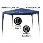 Gazebo Montável 3x3  Azul