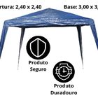 Gazebo Montável Base 3x3  Azul