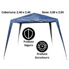Gazebo Montável Base 3x3  Azul