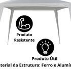 Gazebo Montável Base 3x3  Branco