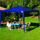 Gazebo Ráfia Azul 2,5x3x3m