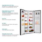 Geladeira 437l Philco Inverter Side By Side Inox 220v