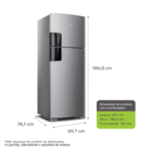 Geladeira CRM56FKANA 127V (110V) 451L Inox Consul